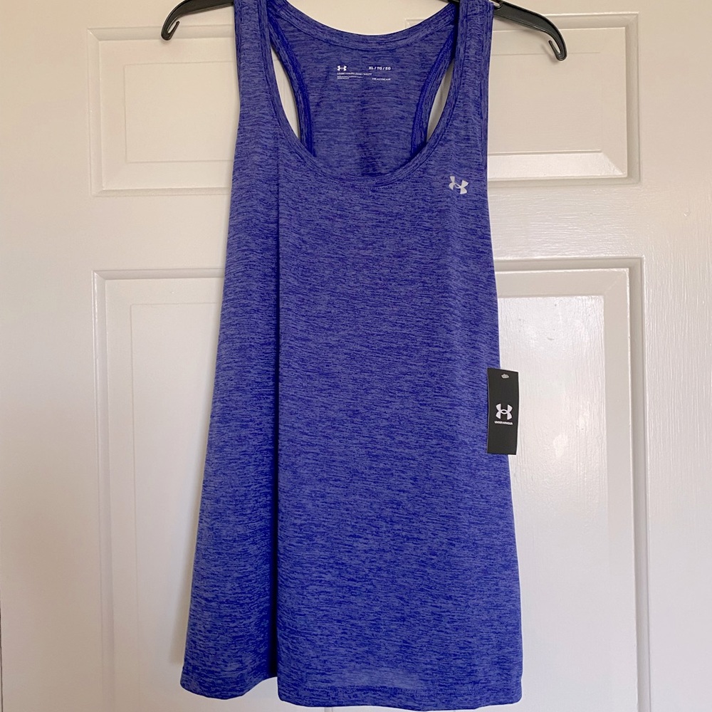 Under Armour razor back shirt.